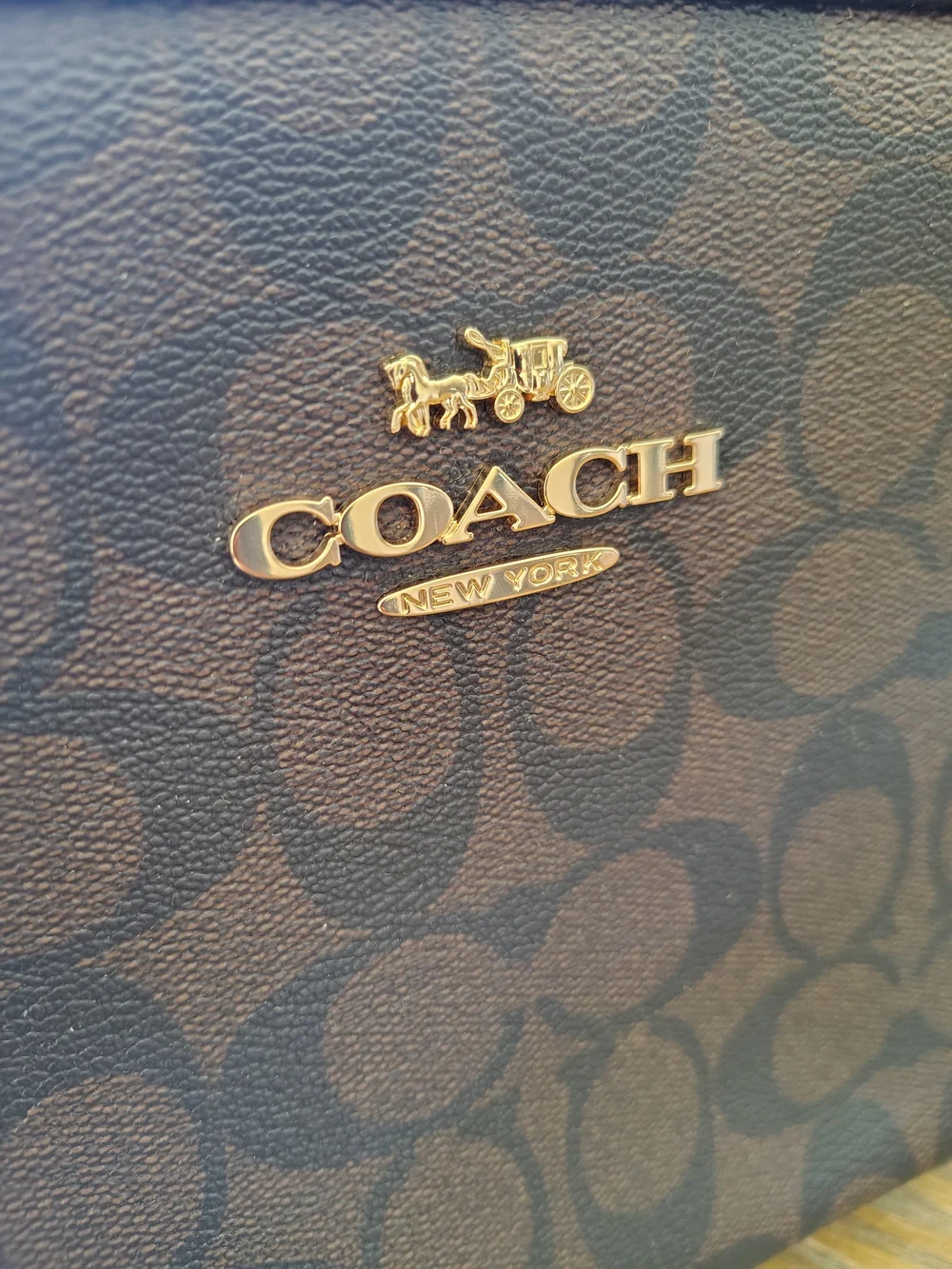 Coach Signature Jamie Camera Bag Brown/Black CA547 NWT